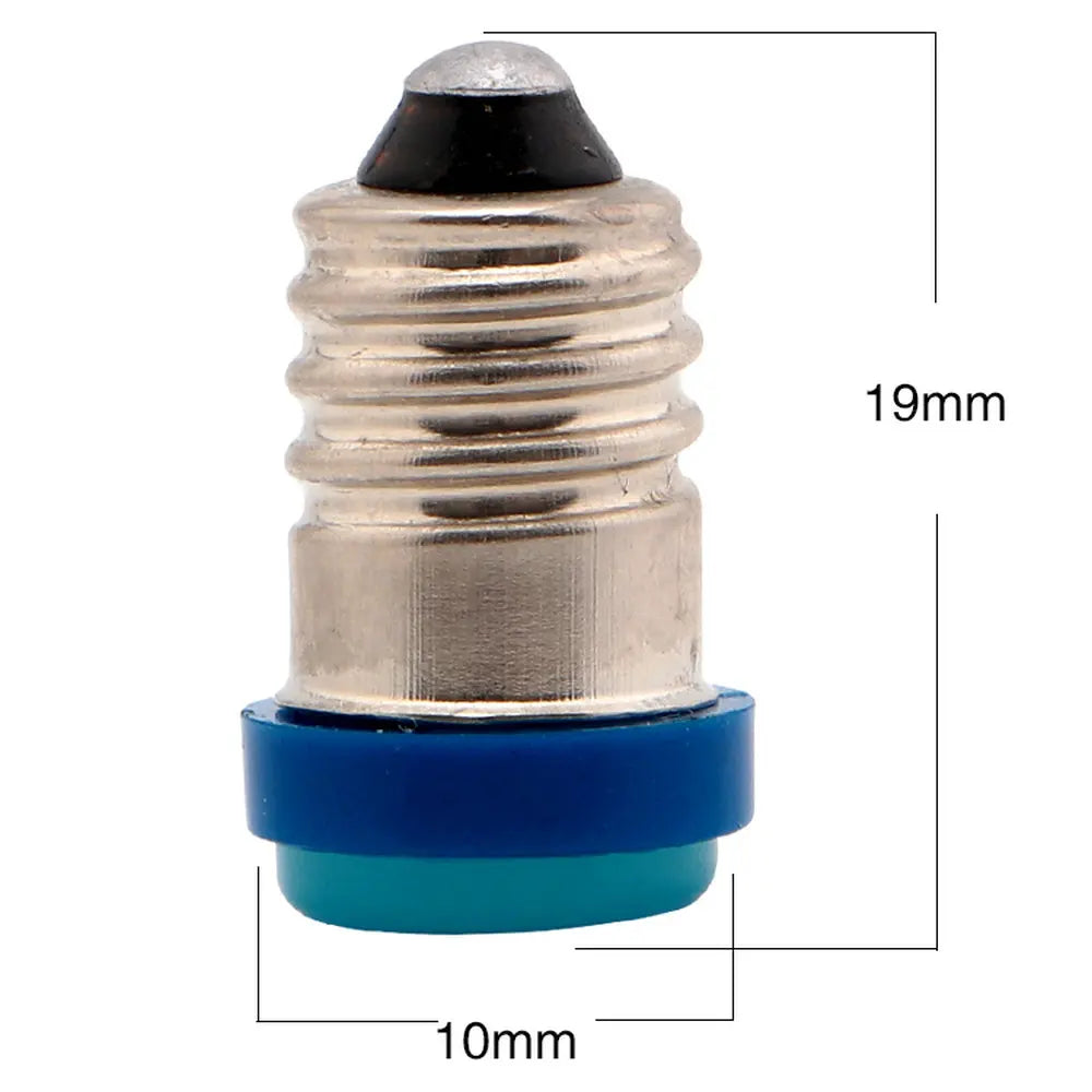 ampoule led 12v argent bleu jaune 40 lumens e10 moderne 9~16v 19x10mm