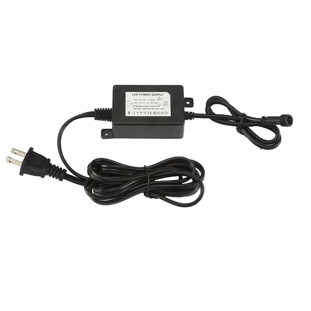 alimentation led 5w 8w 30w ip67 étanche 12v noir multiples prises