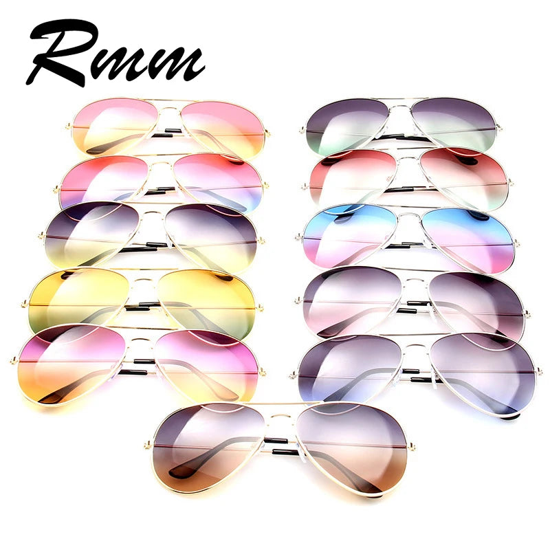 Lunettes de soleil miroir unisexe en métal - détail verres miroir