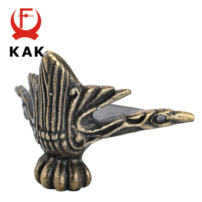 supports d'angle bronze décor floral classique vieilli meubles fixations 30x40mm