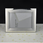 cadre photo rectangle argenté alliage métal surface brillante élégant ondulations décoratives posable 9x13cm