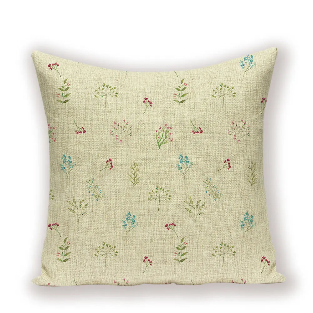 coussins décoratifs vintage fleurs simple beige vert rose bleu 45cm 45cm