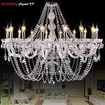 lustre or transparent cristal strass classique led éclairage semi encastré art déco