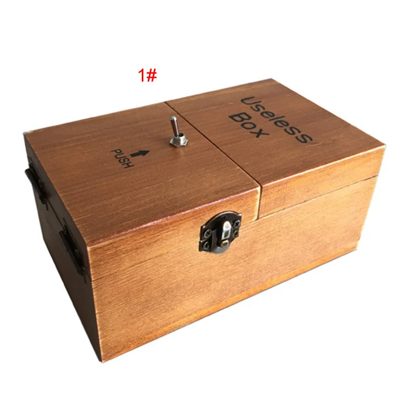 boîte bijoux bois naturel classique bouton fermeture useless box merry christmas marrie me