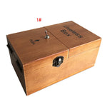 boîte bijoux bois naturel classique bouton fermeture useless box merry christmas marrie me