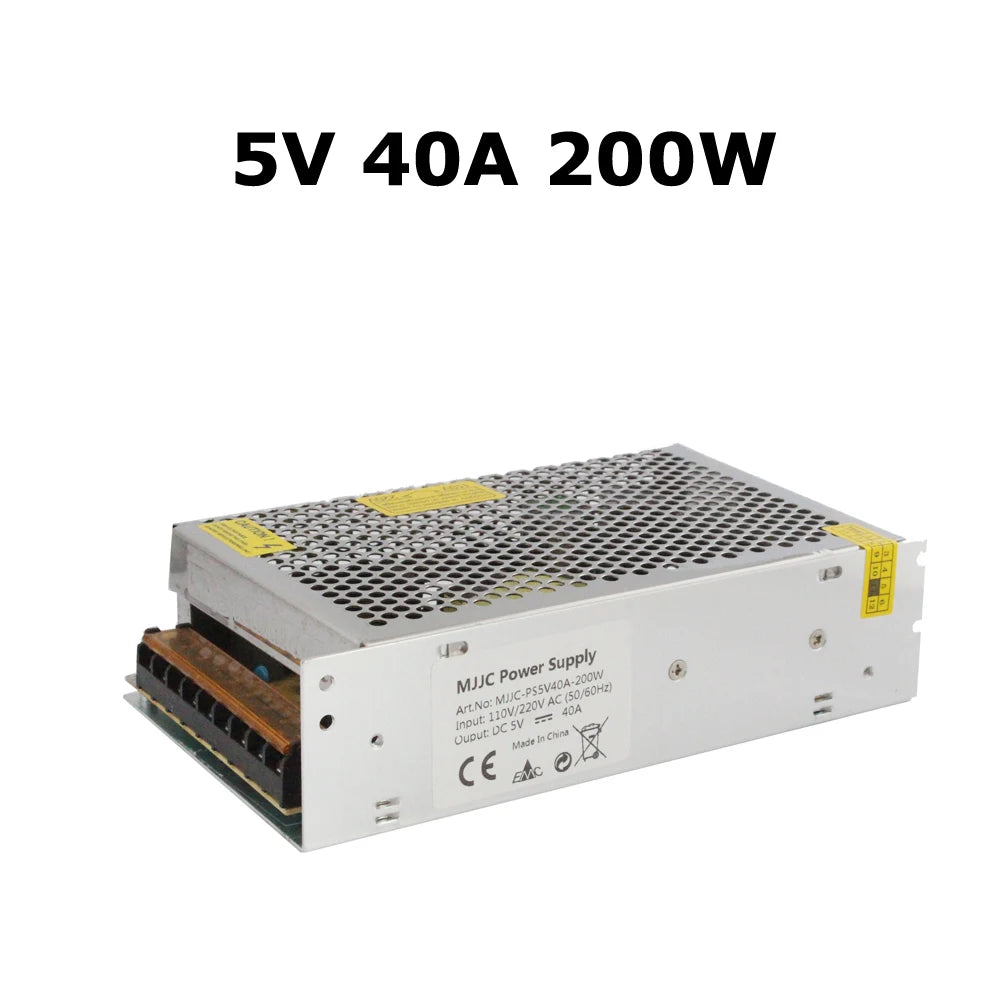 alimentation électrique 5v 10a 20a 30a 40a 50w 100w 150w 200w 300w 350w perforée