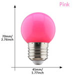 ampoules led couleur rouge vert bleu jaune orange rose blanc opalescent e27 360deg moderne