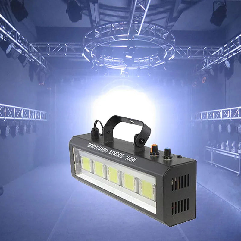 lampe stroboscopique led 100w noir moderne réglable auto contrôle disco scène musiques