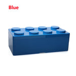 boîtes rangement couleur moderne stockage organisation jouets bleu vert rouge jaune six boutons plateau