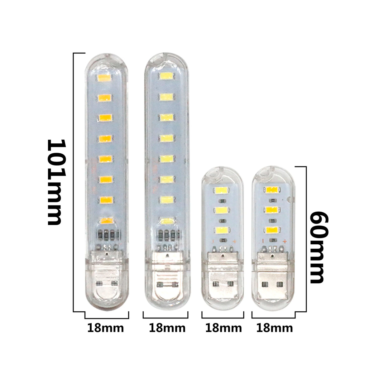lampe led usb transparente moderne 24led 8led 3led blanc froid chaud 5v