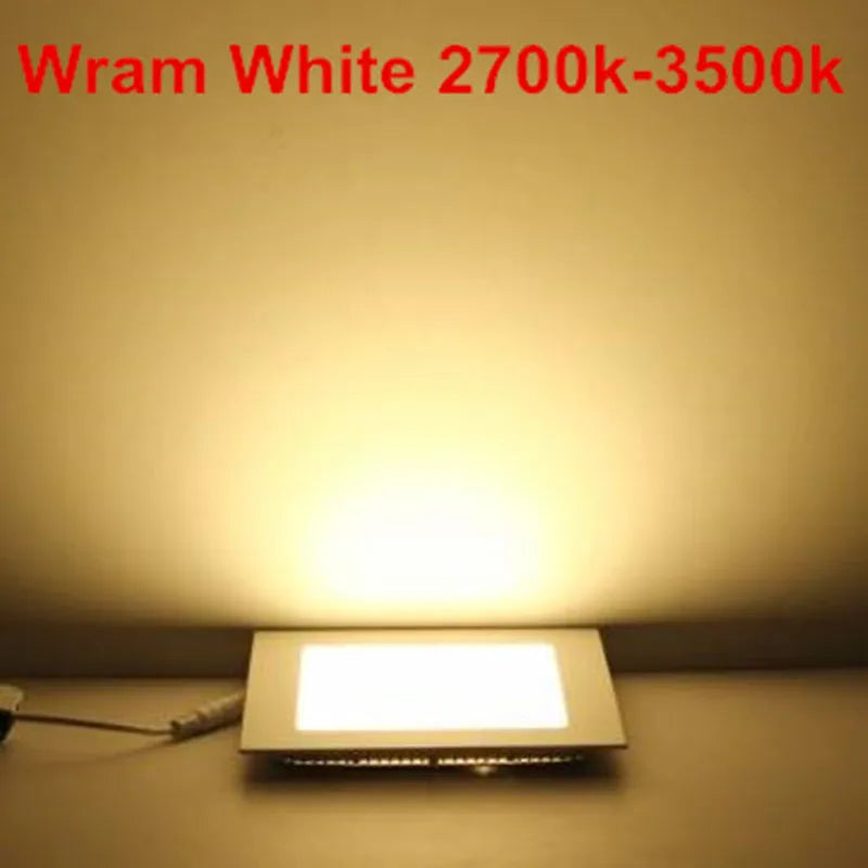 panneau led carré encastré blanc mat moderne intensité variable lampe intérieur aluminium