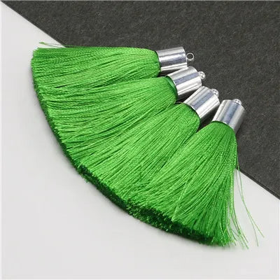 pompons soie couleur variée moderne tissu décoratif rideau vêtement artisanal diy 5cmFRINGES silk tassels