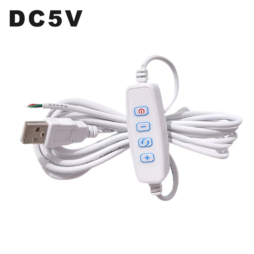interrupteur usb blanc noir boutons on off dimmable câble usb 5v moderne variateur led