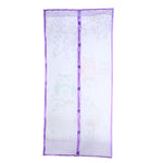 rideau porte hiboux feuilles oiseaux transparent zip vert marron violet bleu