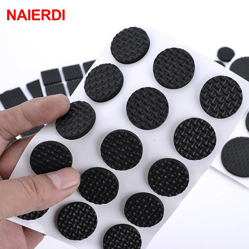 protections antidérapantes adhésives pieds meubles noir texturé quadrillage utilitaires tapis patins chaise table