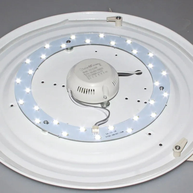plaque led circulaire blanc moderne 6w 12w 15w 18w diodes integrees connecteur eléctrique