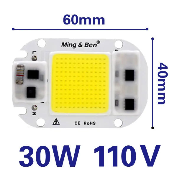 puce led cob 20w 30w 50w blanc froid chaud diy électronique smart ic techno