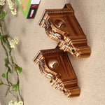 support mural ornement sculpté dorure baroque horloge non fonctionnelle argent or