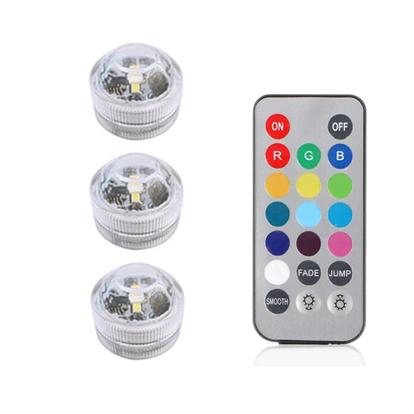 veilleuse led submersible transparente verte bleue blanche rouge points lumineux moderne adhésive piscine chambre