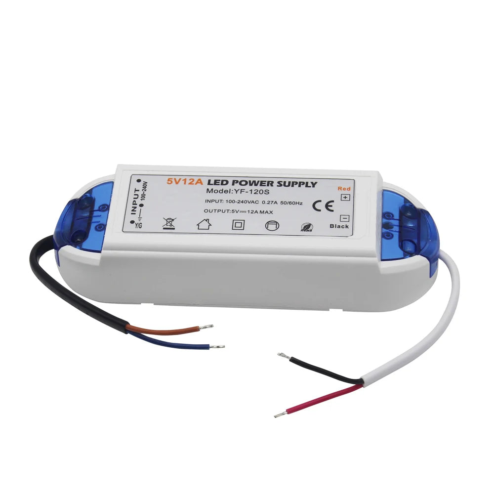 alimentation led 12v 100w 5v 100w 72w blanc bleu modernes transformateurs éclairage câbles certifications
