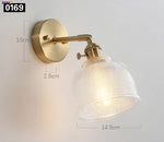 applique murale or transparent moderne vintage vis striée led chambre