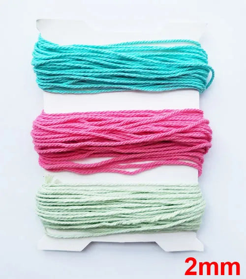 fil coton texturé rayé rouge blanc jaune bleu rose vert clair 1mm 15mm 2mm