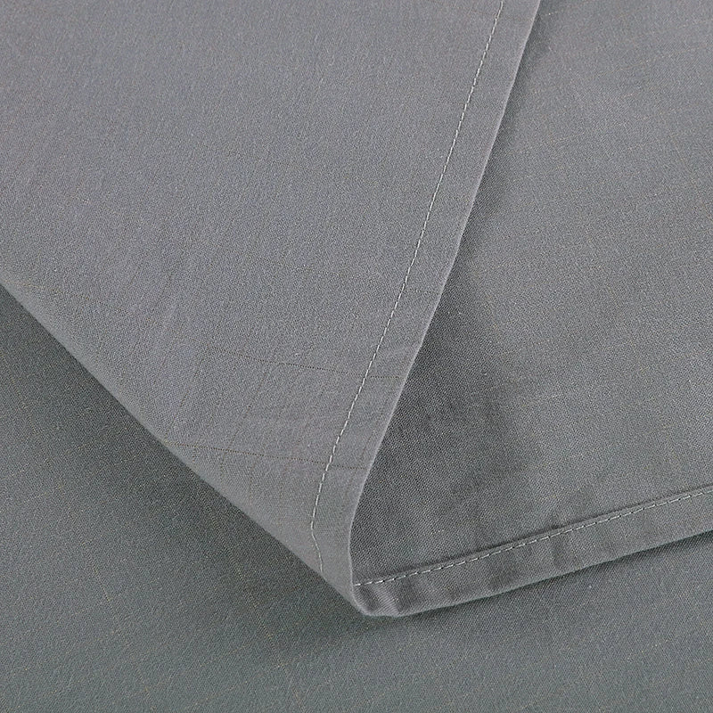 drap housse coton gris argent antimicrobien conducteur lit adulte simple moderne minimaliste