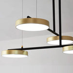 suspension lumineuse moderne minimaliste noir doré lumières led dimmable chaine