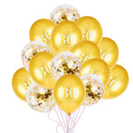 Ballons ronds multicolores pour fête d'anniversaire adulte