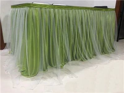 jupe table or rayées solide polyester usage unique classique opacité rouge vert bleu rose