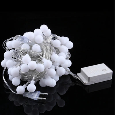 Guirlande lumineuse globe 100 LED blanc chaud 10 mètres