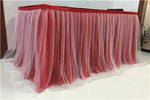 jupe table or rayées solide polyester usage unique classique opacité rouge vert bleu rose