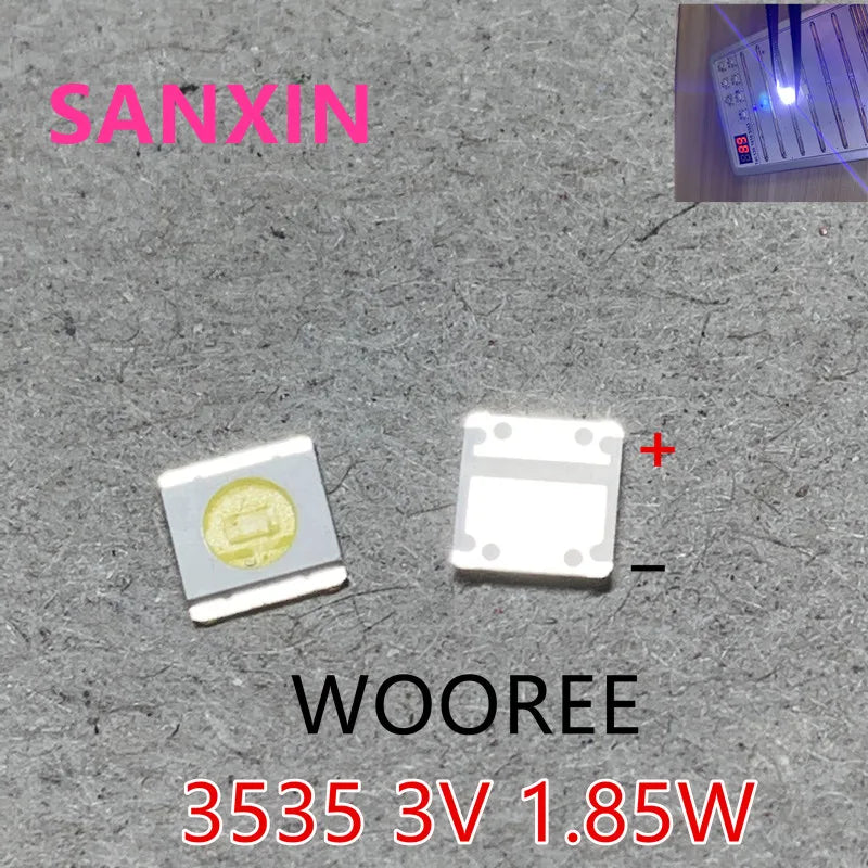 diodes led blanc doré modernes 3535 mm 100 pièces éclairage rétro lcd tv application