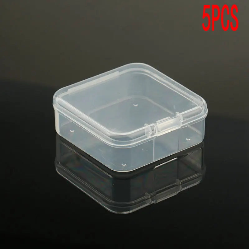 boîtes rangement transparentes modernes clips fermeture bijoux boucles oreilles 55mm 55mm 21mm