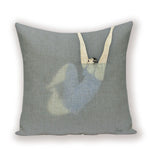 coussin decoratif abstrait bleu clair beige contemporain maison voiture 45x45cm imprimé numérique
