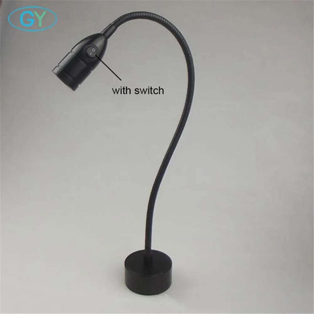 lampe moderne led flexible noir interrupteur mur fixé aluminium contemporain éclairage quotidien