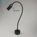 lampe moderne led flexible noir interrupteur mur fixé aluminium contemporain éclairage quotidien