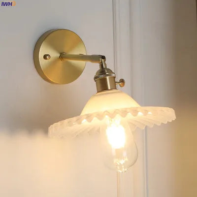 applique murale or transparent moderne vintage vis striée led chambre