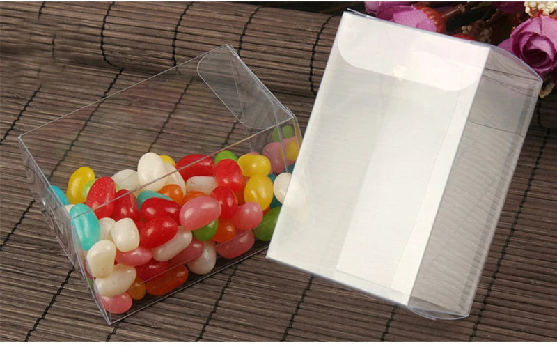 boîtes bijoux transparentes plastique rangement mariage noël 200 pièces modernes emballage
