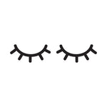 autocollants muraux cils noirs minimaliste résistants eau dimension 12cm 57cm