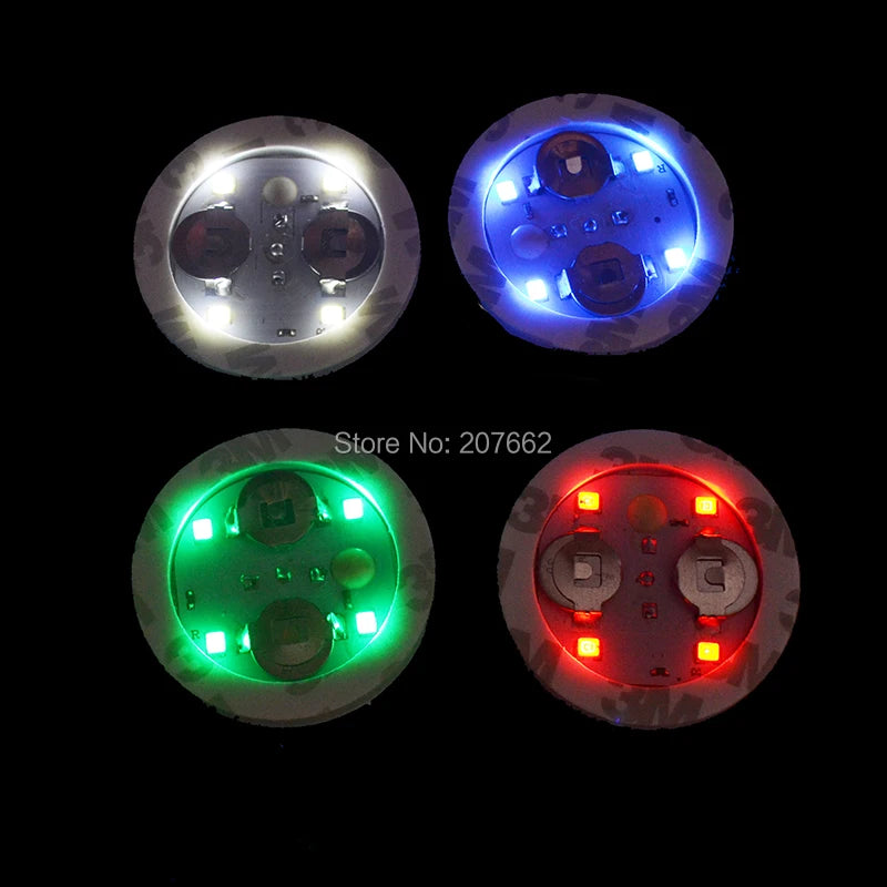 sous verres led camouflage moderne adhésifs diodes couleur blanc rouge bleu vert mariage halloween