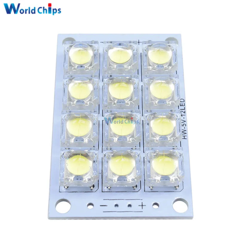 veilleuses led blancs 12 leds ronds jaunes carrés transparents moderne