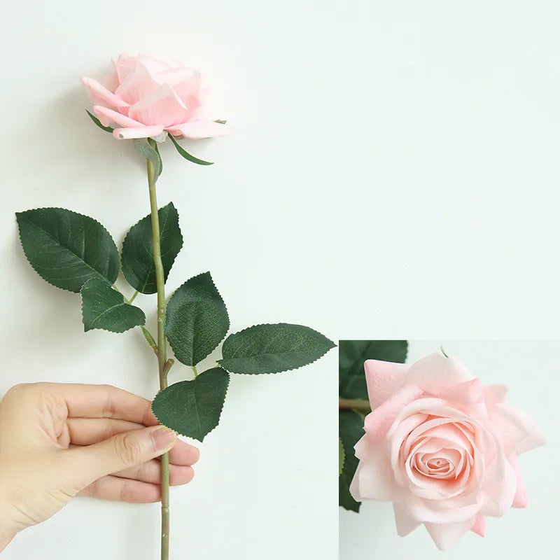 roses artificielles latex toucher réel bouquet fleurs décoration intérieure maison anniversaire noël