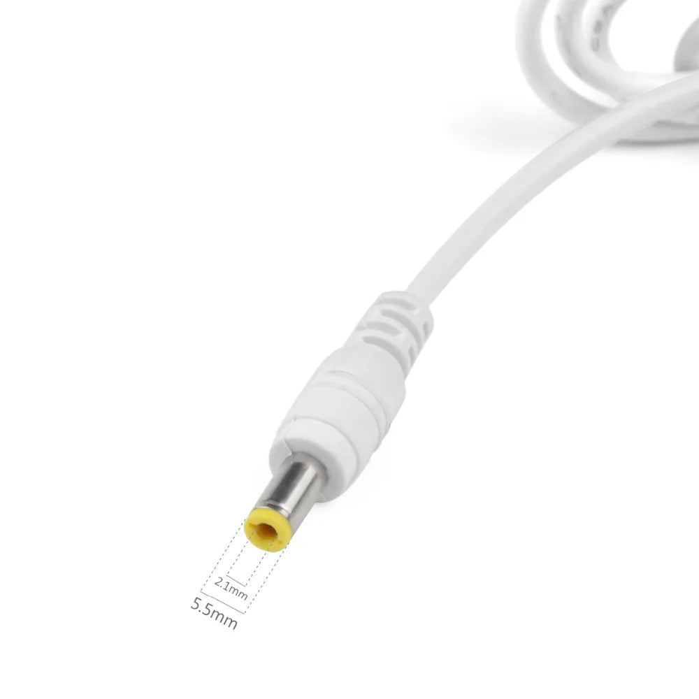 adaptateur secteur 12v led alimentation 100 240v blanc classique prise eu cordon 5.5mm 2.1mm