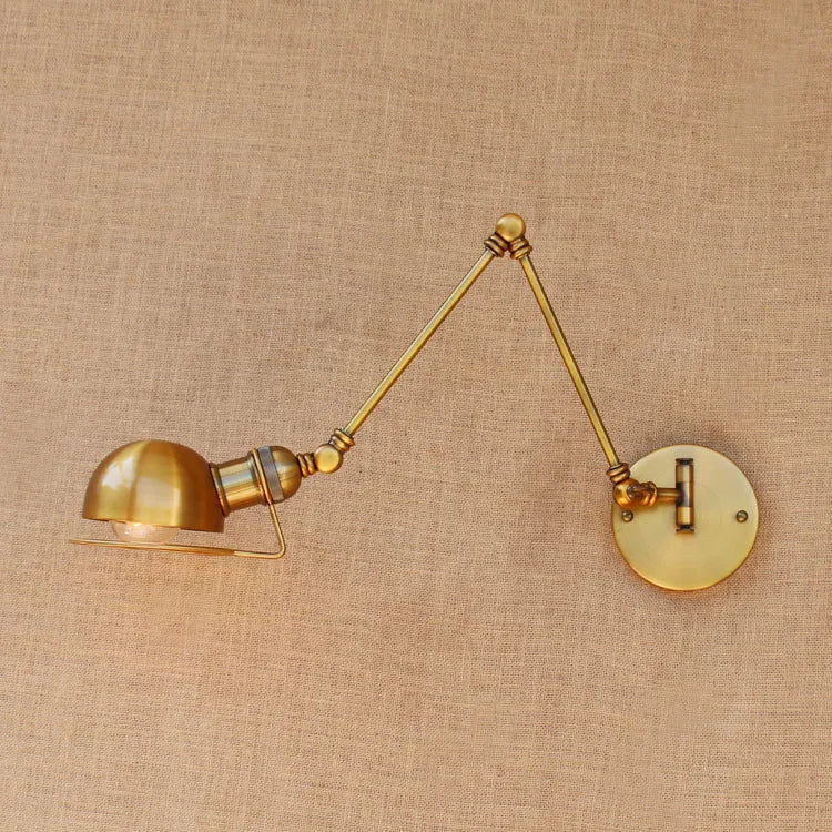 lampe murale articulée industrielle dorée fixée mur led 249 2000 lumens