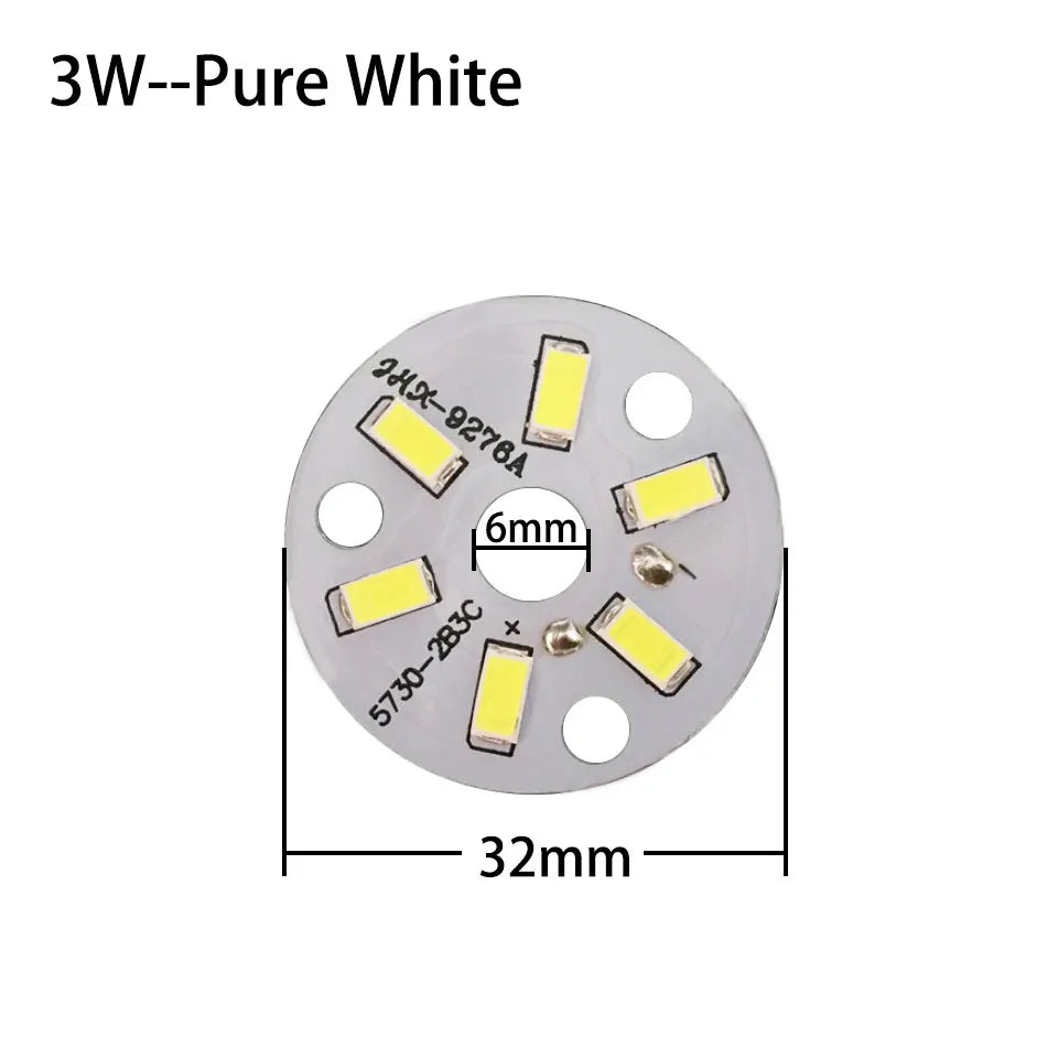plaque led moderne 3w 7w 18w blanc pur blanc chaud diodes smd