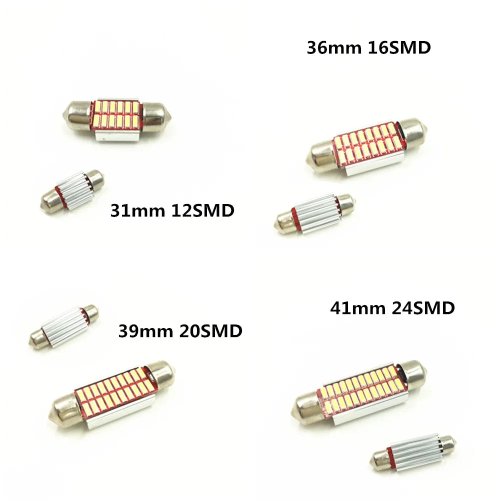 ampoules led argent rouge jaune 150lm 12v 31mm 36mm 39mm 41mm modernes grille smd