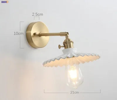 applique murale or transparent moderne vintage vis striée led chambre