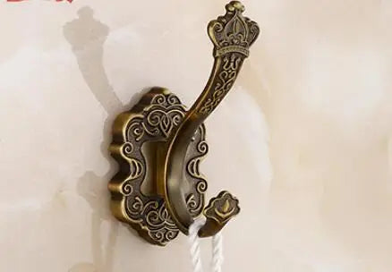étagère salle bain bronze ornements floraux classique vis fixationsporte savonnette brosses dentaires multifonctionnelle