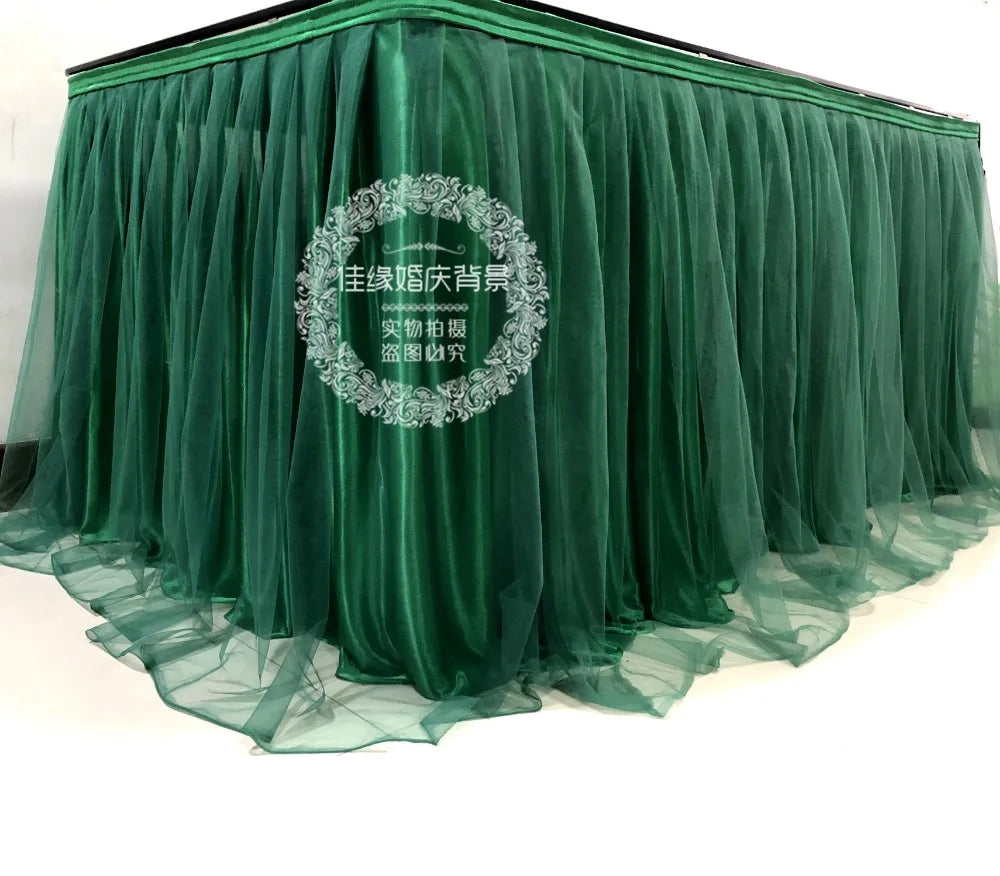 jupe table or rayées solide polyester usage unique classique opacité rouge vert bleu rose